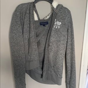 Aeropostale hoodie with Sherpa lining